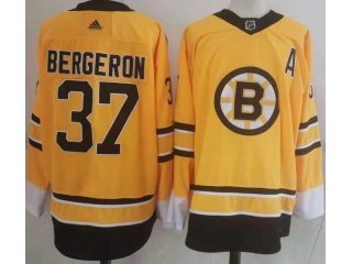 Adidas Boston Bruins #37 Patrice Bergeron Hockey Jersey Yellow