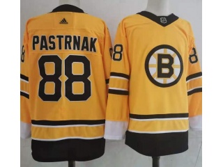 Adidas Boston Bruins #88 David Pastrnak Hockey Jersey Yellow
