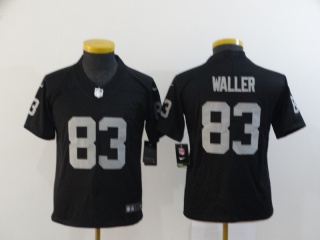 Youth Oakland Raiders #83 Darren Waller Limited Jersey Black 