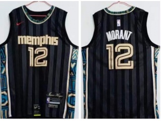 Memphis Grizzlies #12 Ja Morant Black 2020-2021 City Jerseys Black