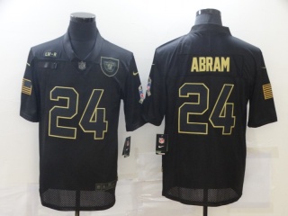 Oakland Raiders #24 Johnathan Abram Salute to Service Limited Jersey Black