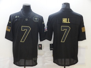 New Orleans Saints #7 Josh Hill Salute to Service Limited Jersey Black
