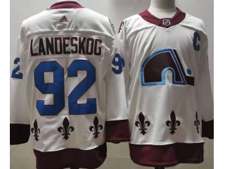 Adidas Colorado Avalanche #92 Gabriel Landeskog Retro Jersey White