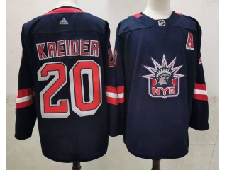 Adidas New York Rangers #20 Chris Kreider 2020/21 Special Edition Breakaway Jersey Navy Blue