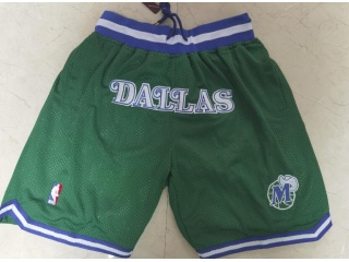 Dallas Mavericks Just Don Shorts Green 