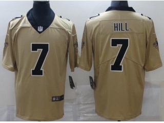 New Orleans Saints #7 Josh Hill Limited Jersey Gold 