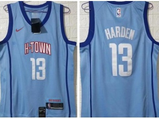 Nike Houston Rockets #13 James Harden 2020-21 City Jersey Blue