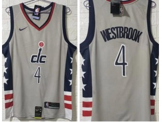 Nike Washington Wizards #4 Westbrook 2020-21 City Jersey Grey