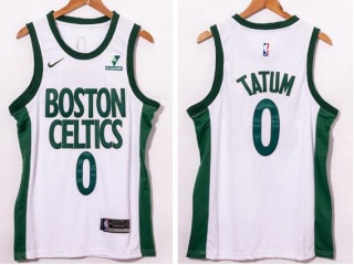 Nike Boston Celtics #0 Jayson Tatum 2020-21 City Jersey White
