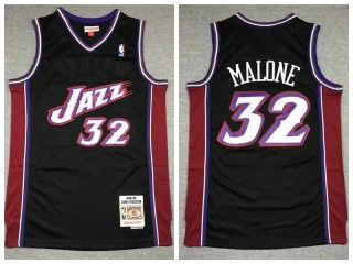 Utah Jazz #32 Karl Malone Throwback Basketball Jersey Black