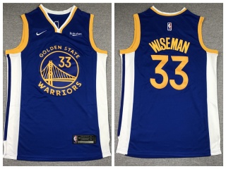 Golden State Warriors #33 James Wiseman Basketball Jersey Blue