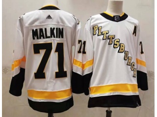 Adidas Pittsburgh Penguins #71 Evgeni Malkin 2021 Breakaway Jersey White