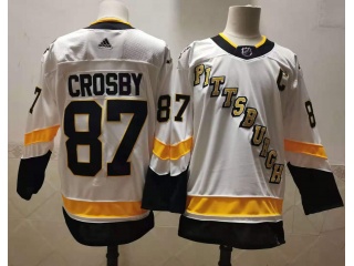 Adidas Pittsburgh Penguins #87 Sidney Crosby 2021 Breakaway Jersey White