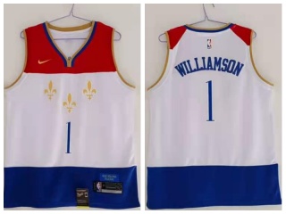 Nike New Orleans Pelicans #1 Zion Williamson 2021 City Jersey White