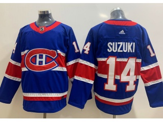 Aidas Montreal Canadiens #14 Nick Suzuki Retro Jersey Blue 