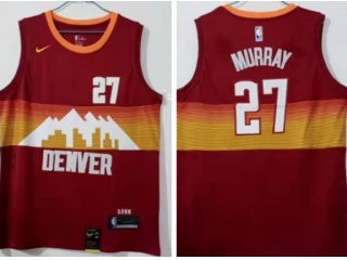 Nike Denver Nuggets #27 Jamal Murray 2020-21 City Jersey Red