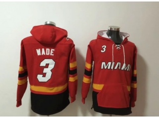 Miami Heat #3 Dwyane Wade Hoodies Red