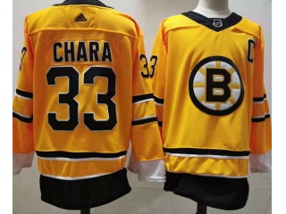 Adidas Boston Bruins #33 Zdeno Chara Hockey Jersey Yellow