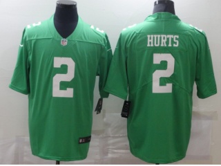 Philadelphia Eagles #2 Jalen Hurts Vapor Limited Jersey Apple Green