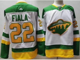 Adidas Minnesota Wild #22 Kevin Fiala Retro Jersey White