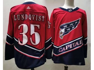 Adidas Washington Capitals #35 Henrik Lundqvist Retro Jersey Red
