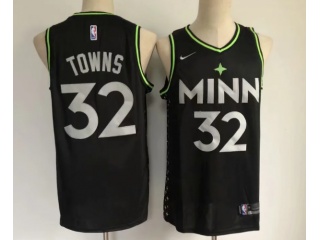 Nike Minnesota Timberwolves #32 Anthony Towns 2020-21 City Jersey Black