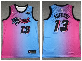 Nike Miami Heat #13 Bam Adebayo City Jersey Blue/Pink