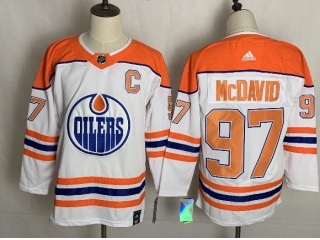 Adidas Edmonton Oilers #97 Connor McDavid Retro Jersey White
