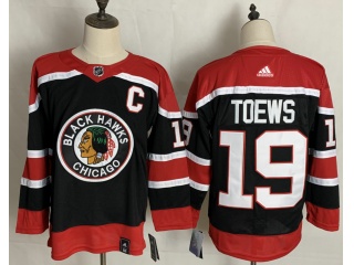 Adidas Chicago Blackhawks #19 Jonathan Toews Retro Jersey Black