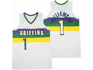 Zion Williamson #1 Griffins High School City Basketball Jersey White