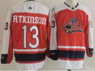 Adidas Columbus Blue Jackets #13 Cam Atkinson Retro Jersey Red