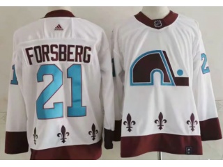 Adidas Colorado Avalanche #21 Peter Forsberg Retro Jersey White