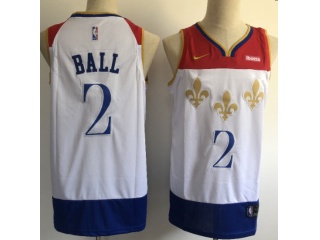 New Orleans Pelicans #2 Lonzo Ball White 2021 City Jersey