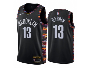 Nike Brooklyn Nets #13 James Harden Black City Jersey