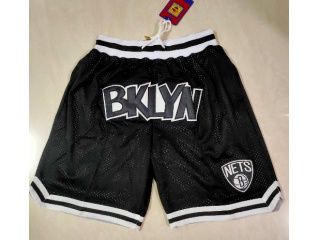 Brooklyn Nets Just Don Shorts Black BKLYN