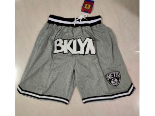 Brooklyn Nets Just Don Shorts Grey BKLYN