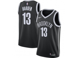 Nike Brooklyn Nets #13 James Harden Jersey Black