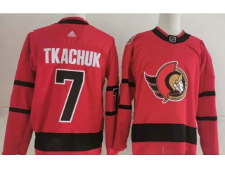 Adidas Ottawa Senators #7 Brady Tkachuk Red Retro Jersey
