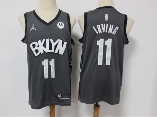 Jordan Brooklyn Nets #11 Kyrie Irving Jersey Dark Gray BKLYN