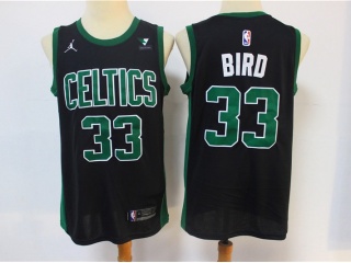 Jordan Boston Celtics #33 Larry Bird Jersey Black