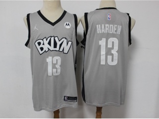 Jordan Brooklyn Nets #13 James Harden Jersey Gray