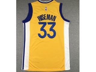 Golden State Warriors #33 James Wiseman The Bay Jersey Yellow