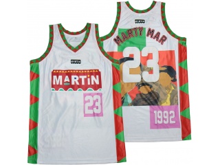 Marty Mar #23 Martin Basketball Jersey White