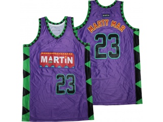 Marty Mar #23 Martin Basketball Jersey Purple