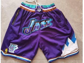 Utah Jazz Classic Just Don Shorts Purple