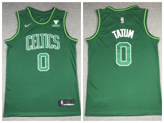 Nike Boston Celtics #0 Jayson Tatum 2021 Earned Jersey Green