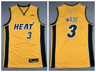 Nike Miami Heat #3 Dwyane Wade 2021 Earned Jersey Yellow