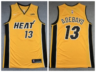 Nike Miami Heat #13 Bam Adebayo 2021 Earned Jersey Yellow