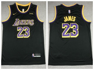 Nike Los Angeles Lakers #23 LeBron James 2021 Earned Jersey Black