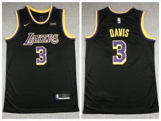 Nike Los Angeles Lakers #3 Anthony Davis 2021 Earned Jersey Black